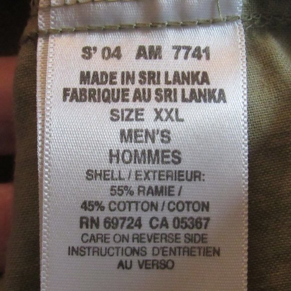 Columbia Olive Green Short-Sleeve Button-Up Shirt Cotton Blend Size XXL EUC - Picture 8 of 8